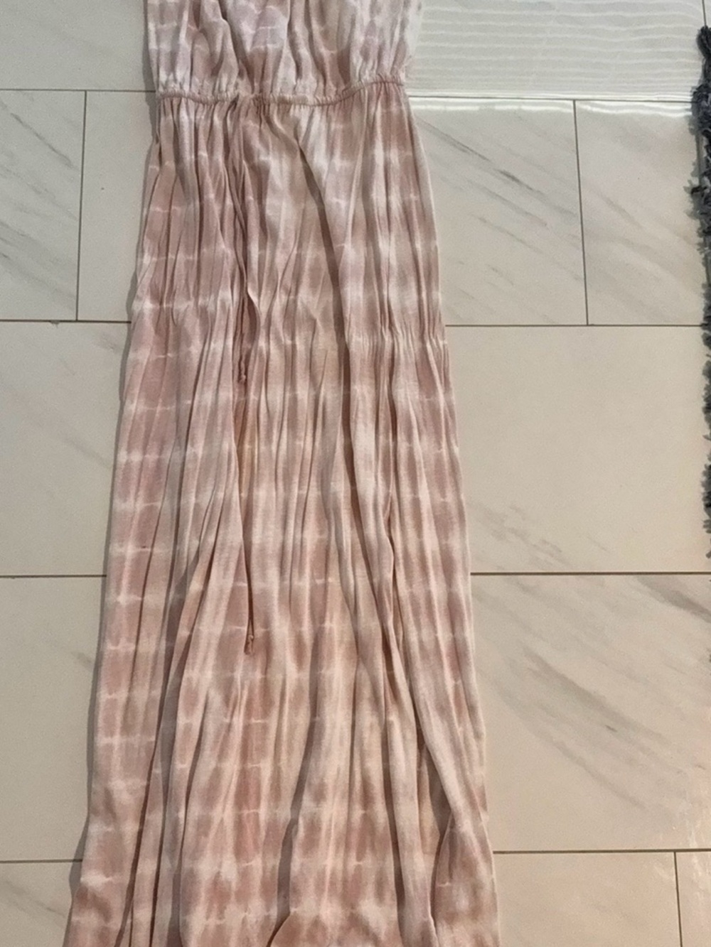 Joie Strapless Maxi Dress In Blush Tie-Dye